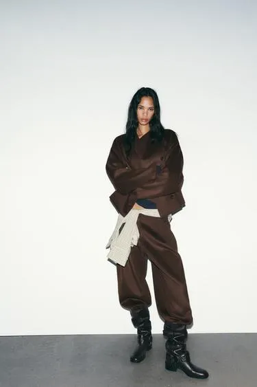 Мягкая куртка с перекрестным застежкой- Заказать в России