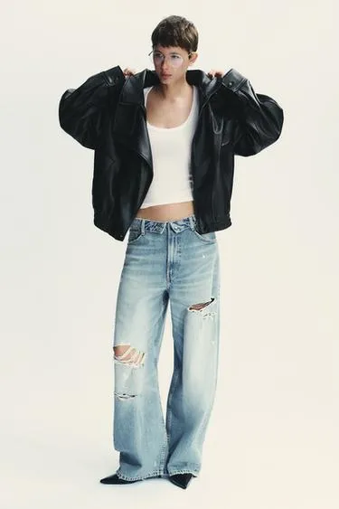 Куртка из искусственной кожи- Заказать в России