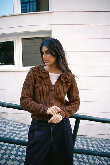 Кардиган с цветочным узором- Заказать в России