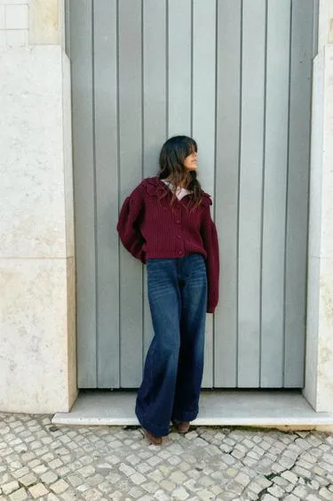 Кардиган с цветочным узором