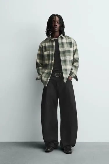 Фланелевая рубашка в клетку