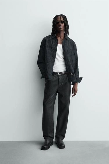 Рубашка в полоску из жаккарда- Заказать в России