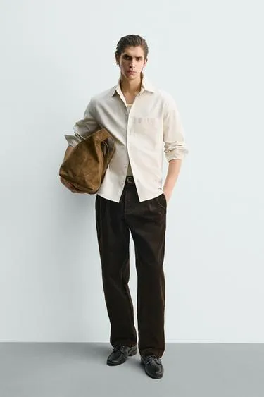 Рубашка структурная оксфорд в полоску- Заказать в России