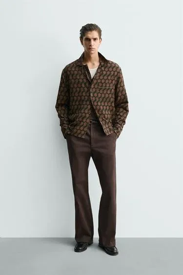 Рубашка струящегося покроя с принтом пейсли