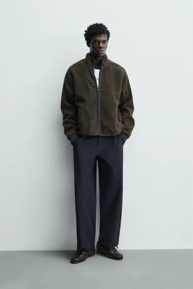 Толстовка из искусственной овчины на молнии- Заказать в России