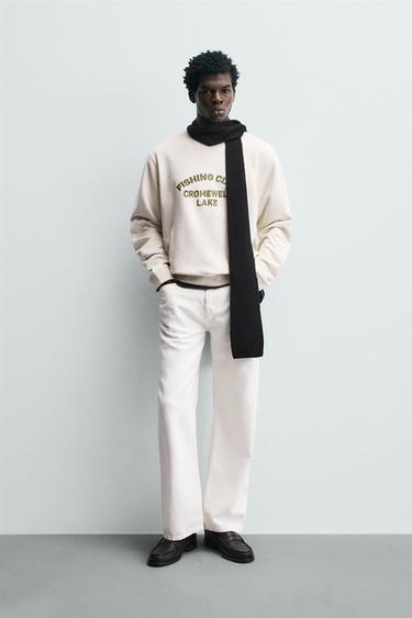 Zara Толстовка с вышитой надписью купить с доставкой.