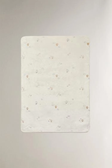 Плед для младенцев из флиса с вышитыми воздушными шарами- Заказать в России