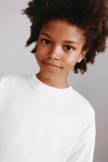 Zara Однотонная футболка MEDIUM WEIGHT