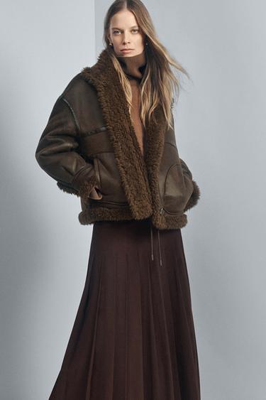 Zara Длинная юбка в складку — ZW COLLECTION купить с доставкой.