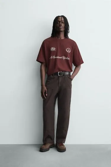 Футболка с контрастным принтом- Заказать в России