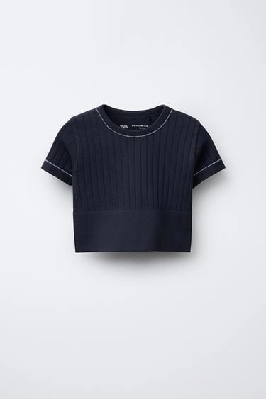 Футболка для тренировок без швов с блестящей окантовкой- Заказать в России