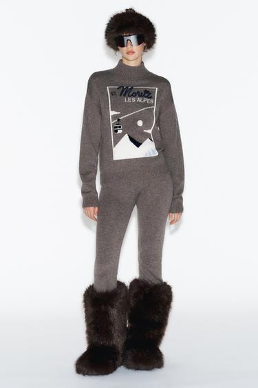 Zara Свитер из 90% шерсти — коллекция «SKI» купить с доставкой.