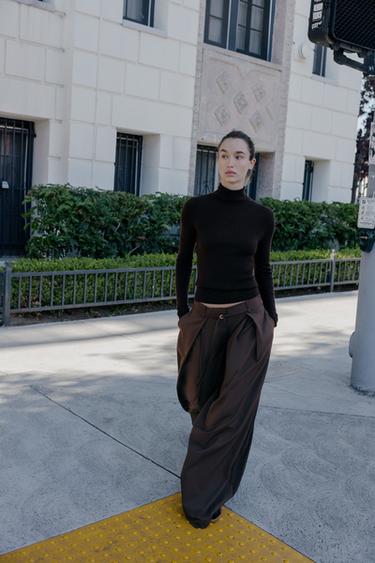 Zara Свитер из шерсти с высоким воротником