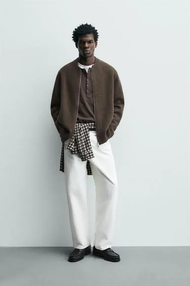 Куртка из 100% шерсти на молнии