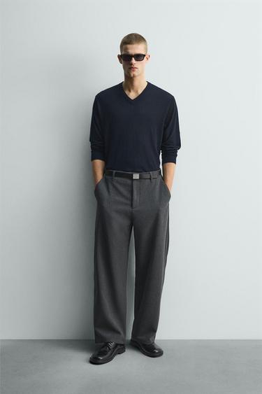 Zara Брюки BALLOON FIT из рельефной ткани