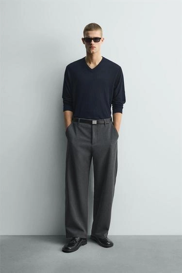 Брюки свободного кроя из текстурированной ткани- Заказать в России