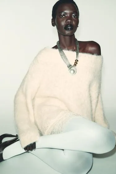 Ожерелье из сетки с жемчужными шариками- Заказать в России