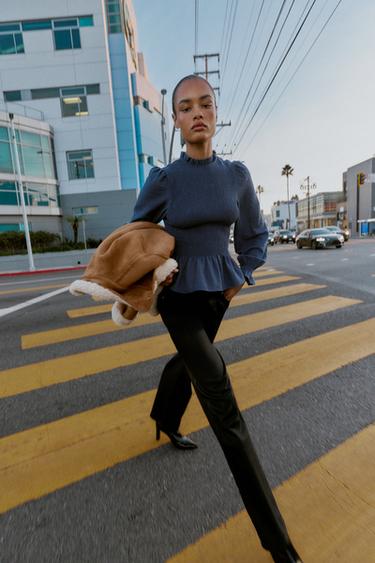 Zara Рубашка с жатым эффектом