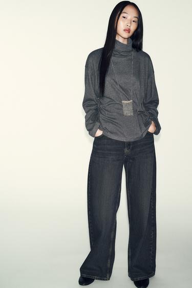 Zara Мягкий топ с металлической деталью купить с доставкой.