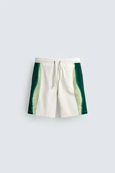 Длинные полосатые плавательные трусы