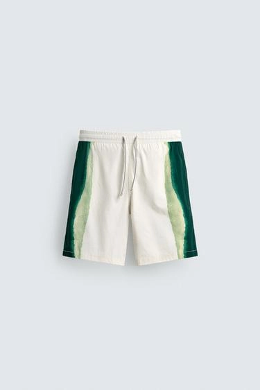 Длинные плавательные шорты в полоску- Заказать в России