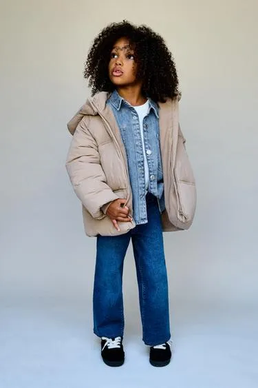 Стеганый пуховик с капюшоном WATER REPELLENT