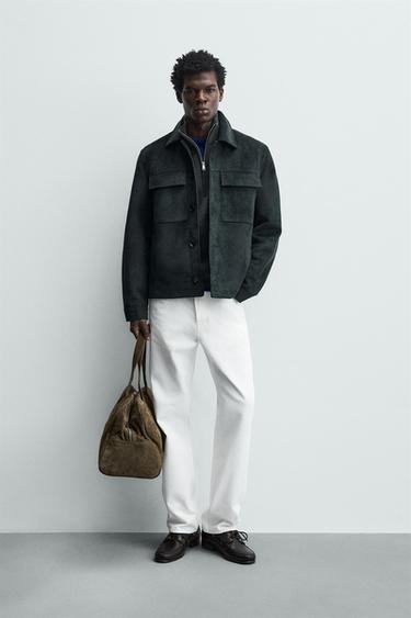 Zara Куртка-рубашка из искусственной замши купить с доставкой.