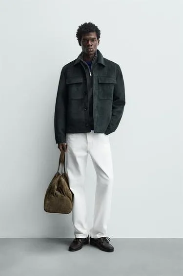 Куртка-рубашка из искусственной замши- Заказать в России