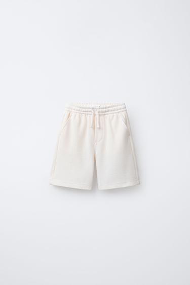 Zara Шорты-бермуды из махровой ткани