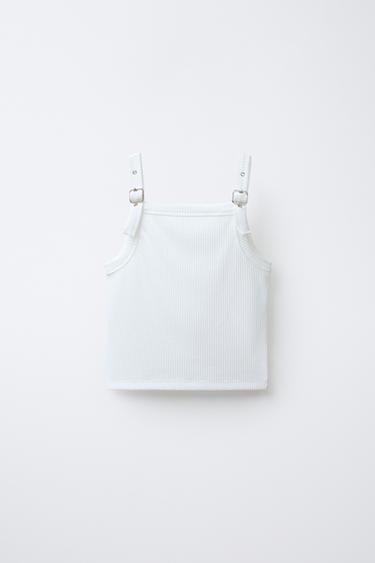 Zara Топ в рубчик с пряжками