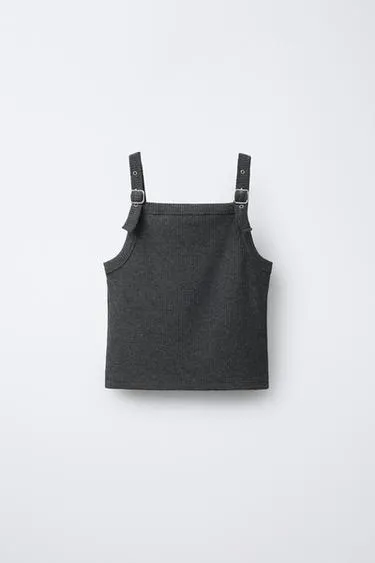 Футболка в рубчик с пряжками- Заказать в России