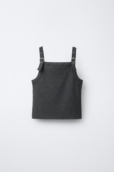 Zara Футболка с ребрами и пряжкой купить с доставкой.