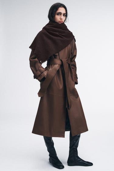 Zara Однотонный шарф с шерстью