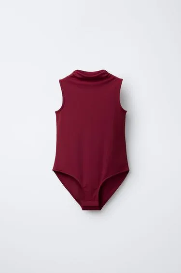 Боди с воротником-стойкой- Заказать в России