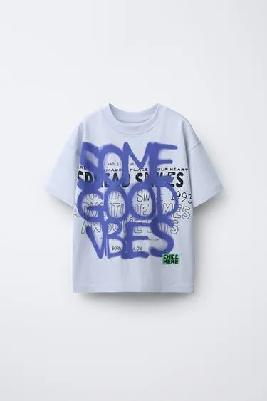 Футболка с граффити-спрей принтом- Заказать в России