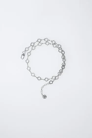 Ремень-цепочка с цветами- Заказать в России