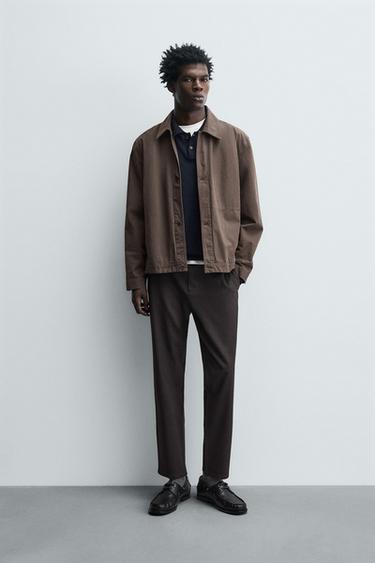 Zara Удобные текстурированные брюки-чино SLIM FIT