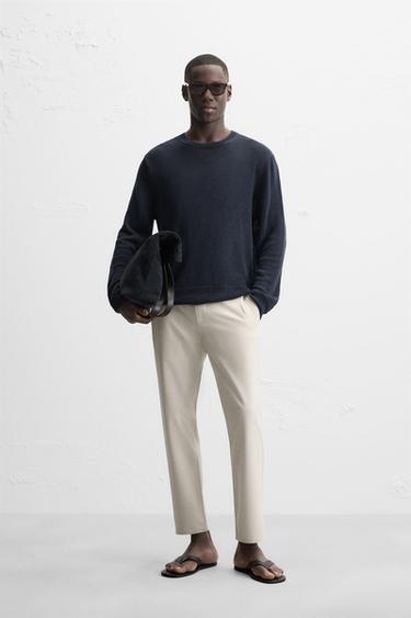 Zara Удобные текстурированные брюки-чино SLIM FIT