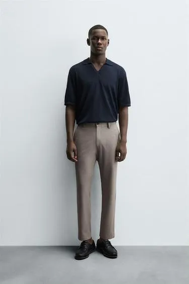 Брюки комфортной посадки из рельефной ткани- Заказать в России