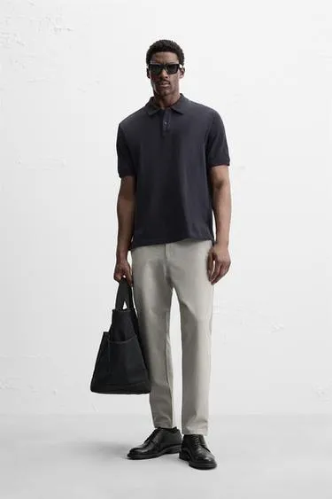 Удобные текстурированные брюки-чино SLIM FIT- Заказать в России