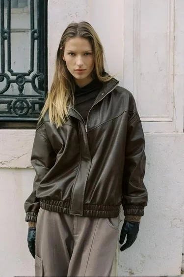 Перчатки из искусственной кожи и смесовой шерсти- Заказать в России