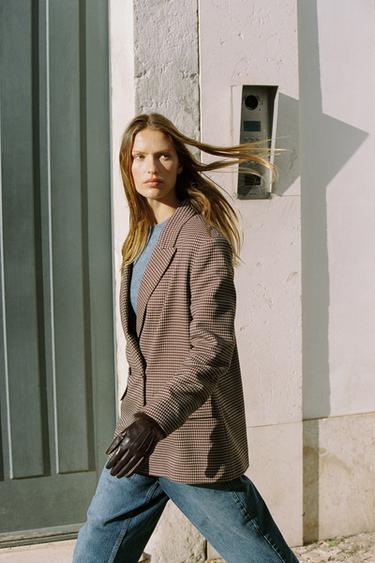 Zara Короткие перчатки из искусственной кожи с искусственным мехом