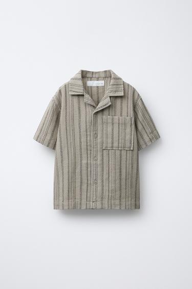 Zara Фактурная рубашка в полоску