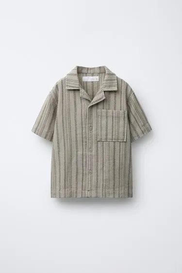 Фактурная рубашка в полоску