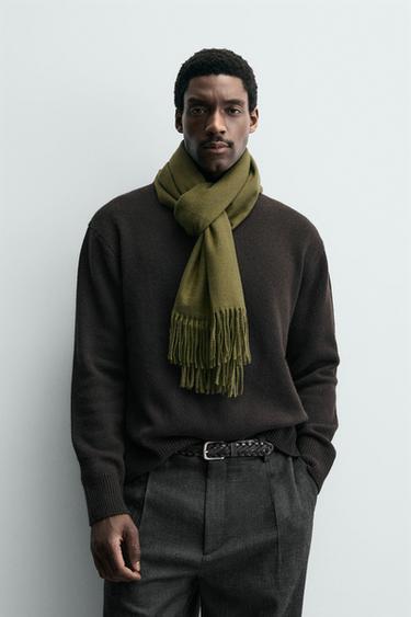 Zara Шарф с бахромой купить с доставкой.
