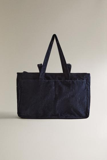 Zara Сумка для беременных из вельвета купить с доставкой.