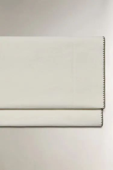 Детский хлопковый простынь с традиционным узором из столбиков без накида- Заказать в России