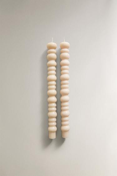 Zara Набор декоративных волнообразных свечей (набор из 2) купить с доставкой.