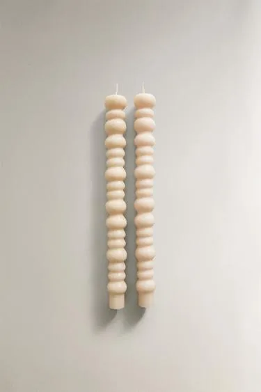 Набор декоративных волнообразных свечей (набор из 2)- Заказать в России