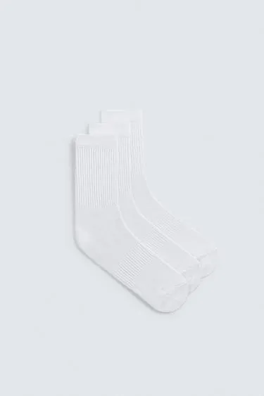 Базовые носки в рубчик, набор из 3 пар